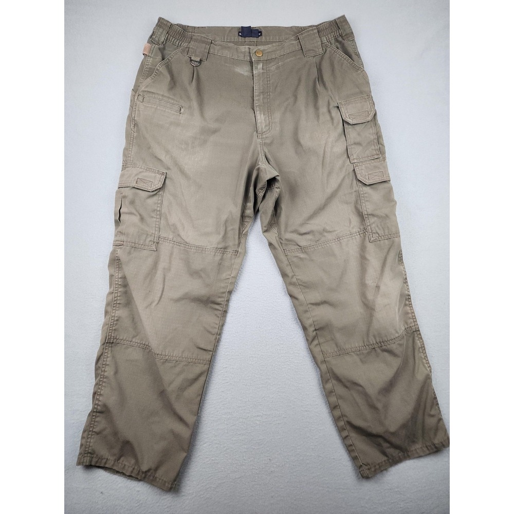 5.11 Tactical Pants Mens 38x29(36x28) Green Cargo Elastic Waist Workwear Outdoor